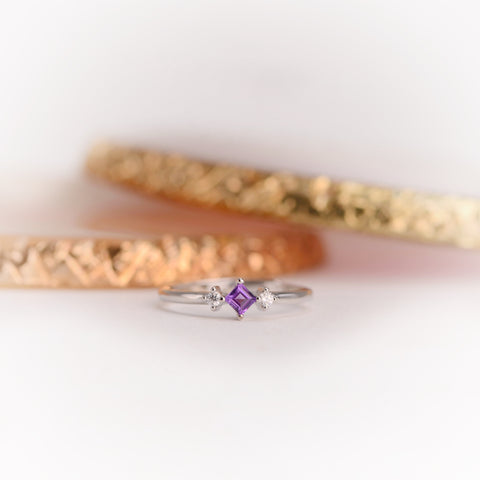 Heather Purple Amethyst Ring