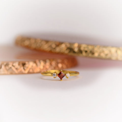 Cassidy Red Garnet Ring