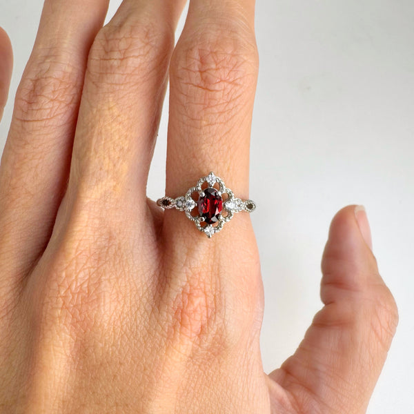 Amalia Red Garnet Ring
