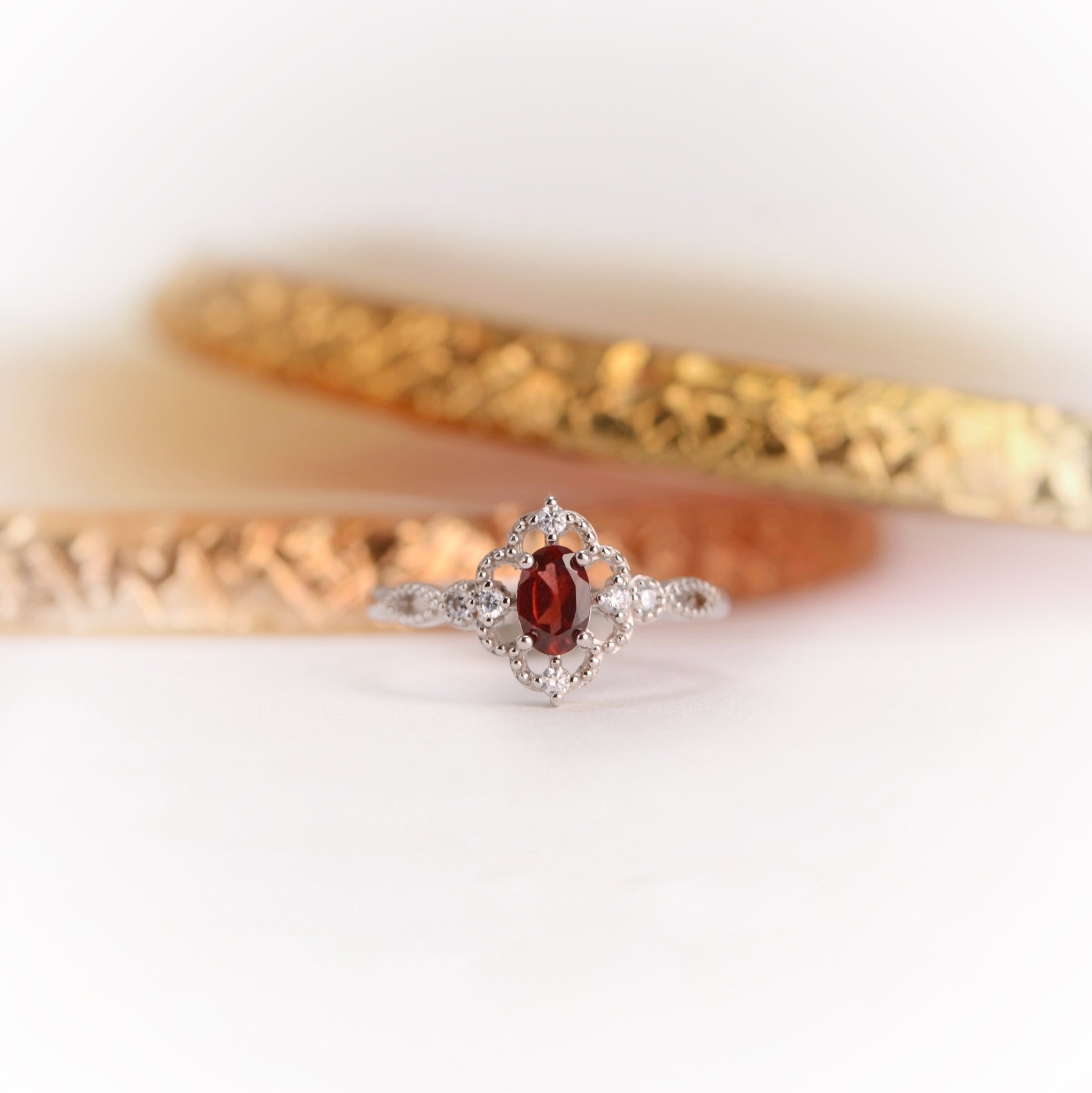 Amalia Red Garnet Ring