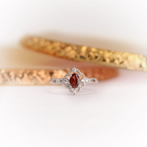 Amalia Red Garnet Ring