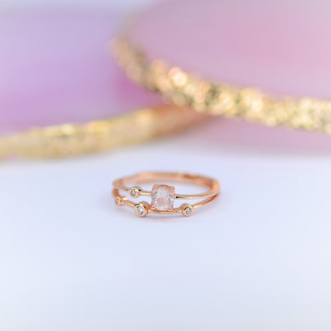 Iris Rose Quartz Ring