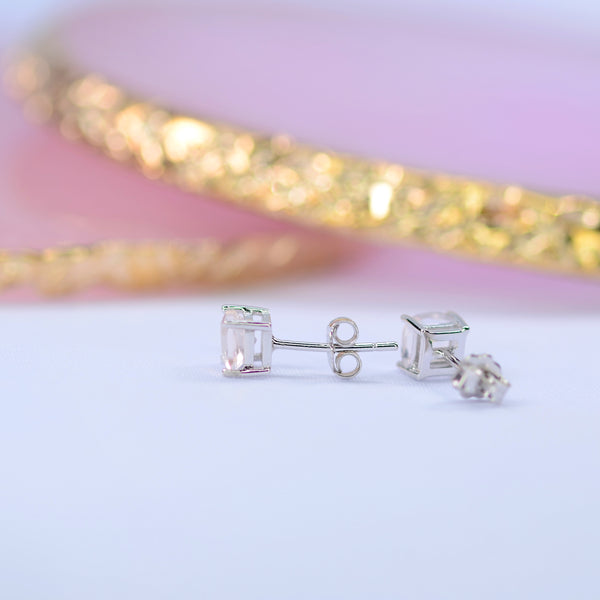 Thalia Rose Quartz Studs