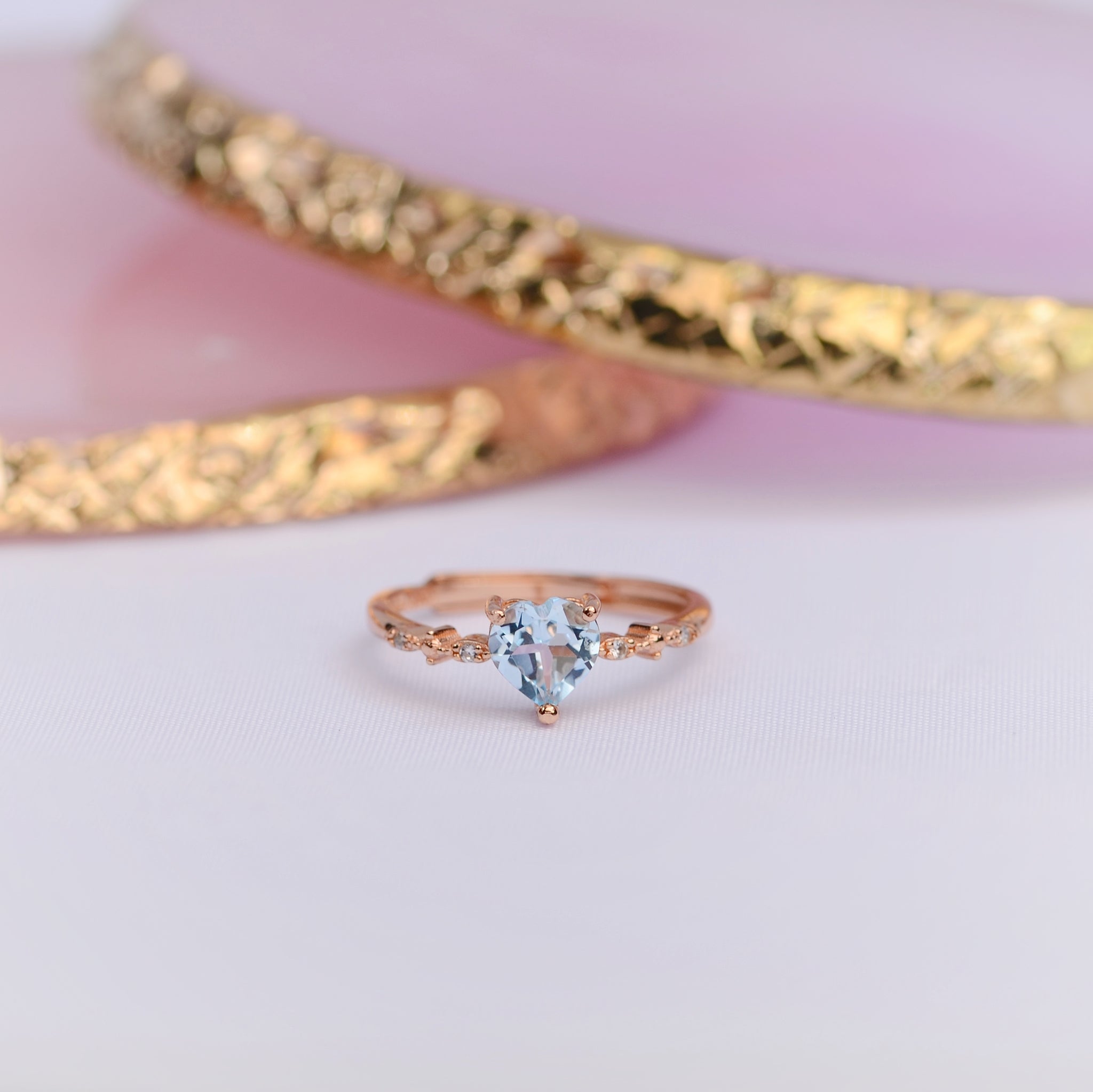 Aphrodite Blue Topaz Ring