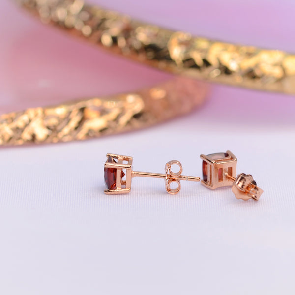 Maia Garnet Studs