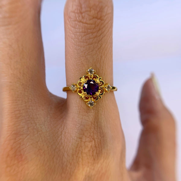 Zoe Amethyst Ring