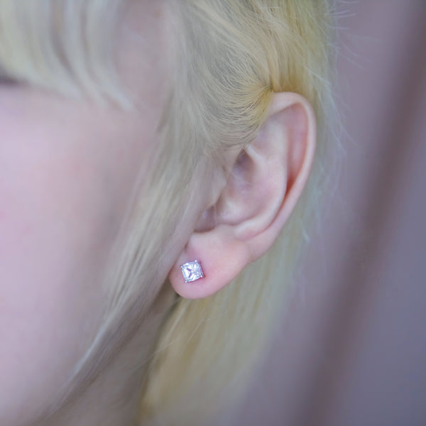 Thalia Rose Quartz Studs