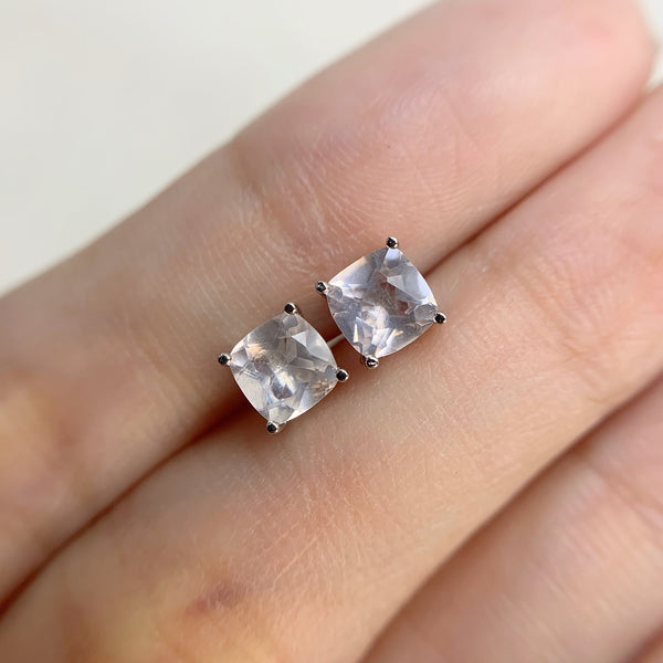 Thalia Rose Quartz Studs